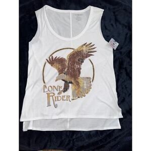 NWT FEATHER & ARROW LONE RIDER EAGLE MOTO TANK TOP S